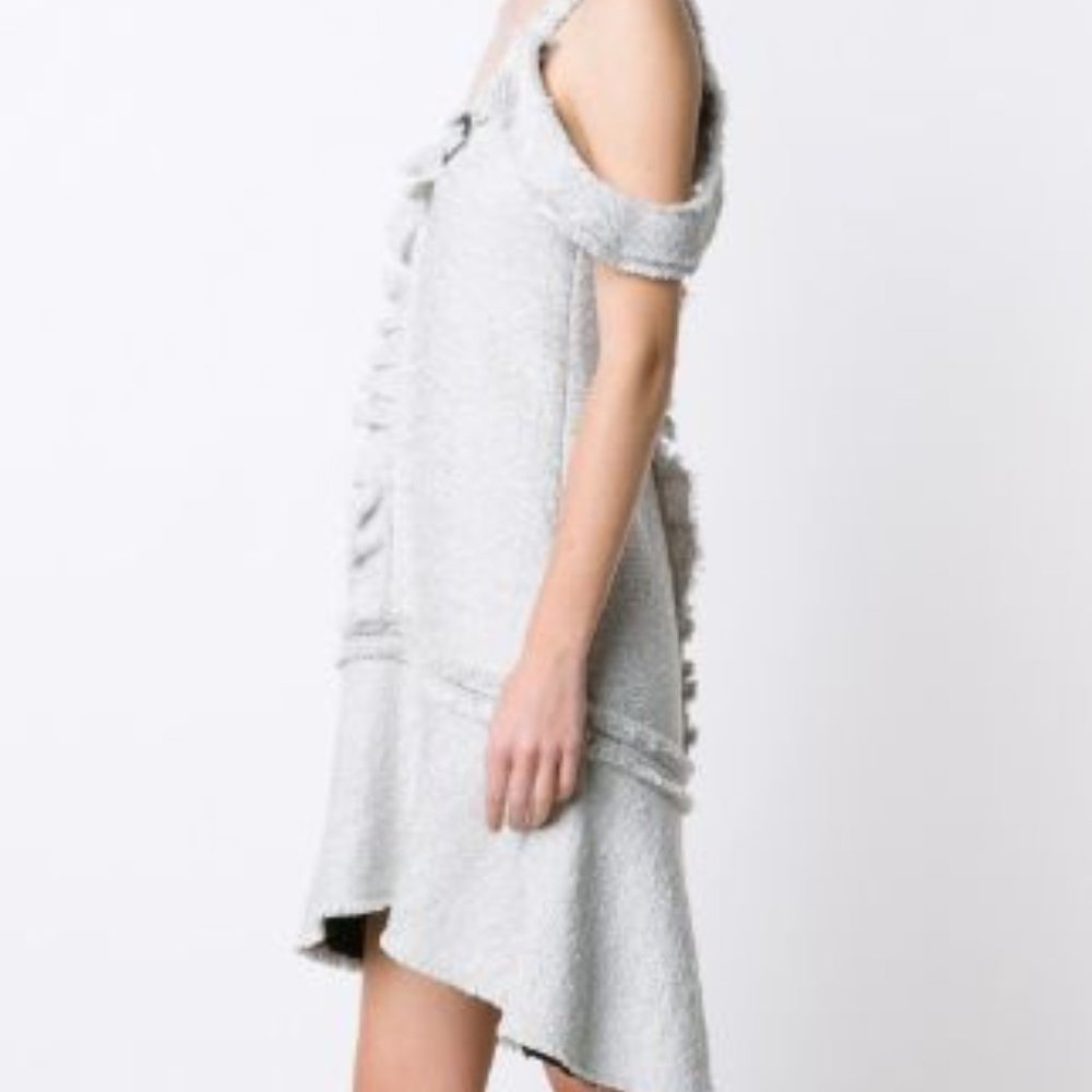 Proenza Schouler Tweed Off The Shoulder Dress - Picture 3 of 10